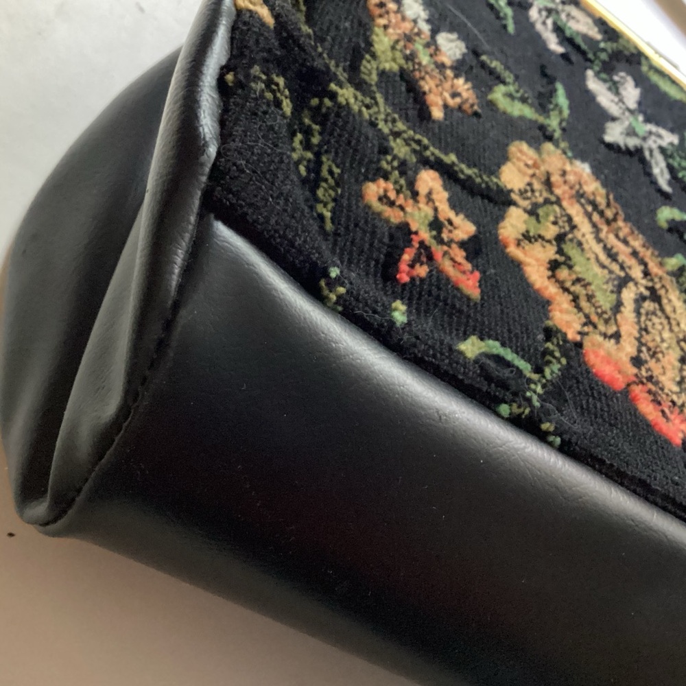 Vintage 1960's Tapestry Floral Handbag Needlepoint - Picture 3 of 10